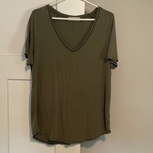 Project Social T Deep Green V-Neck Tee